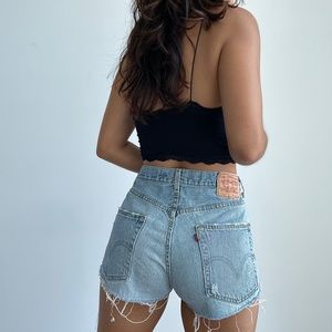 Vintage Levi's 569 high waist denim cutoff shorts